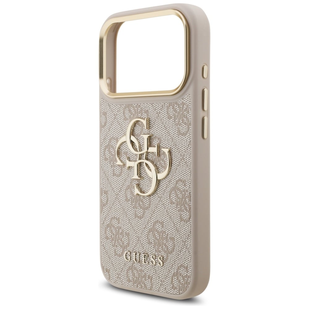 Guess 4G Big 4G Classic Logo Big Strap Metal Buttons Fodral för iPhone 17 Pro - Rosa
