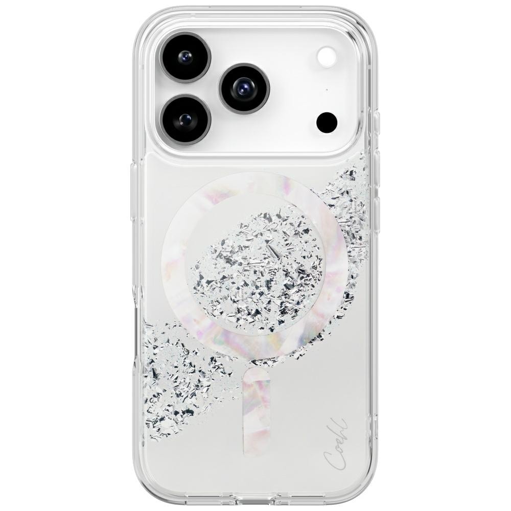 Uniq Coehl Crystelle Magnetiskt laddningsfodral för iPhone 17 Pro - silver