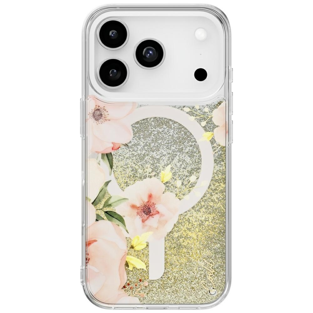 Uniq Coehl Fleurette Magnetiskt laddningsfodral för iPhone 17 Pro - Transparent