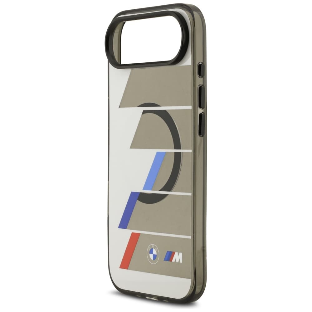 BMW M IML Metallknappar Trikolora linjer MagSafe-fodral för iPhone Air - Grå