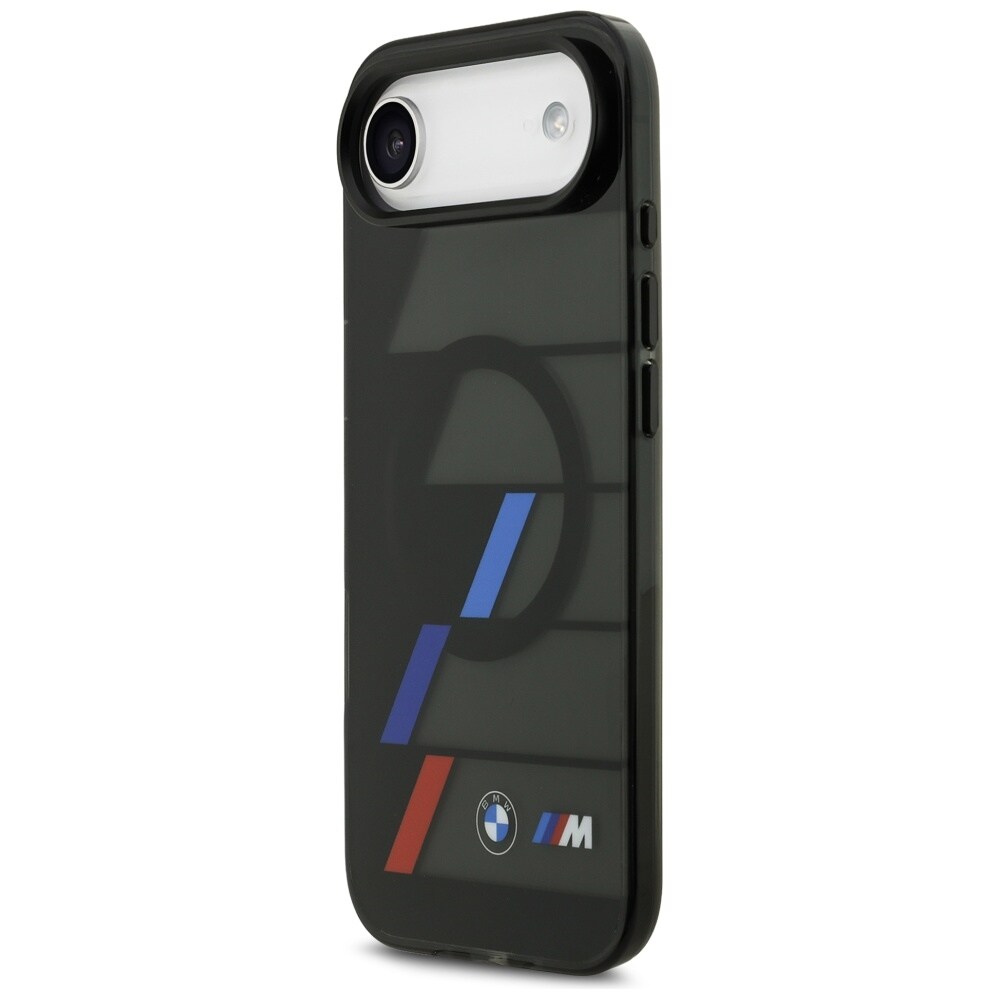 BMW M IML Metallknappar Trikolora linjer MagSafe-fodral för iPhone Air - Svart