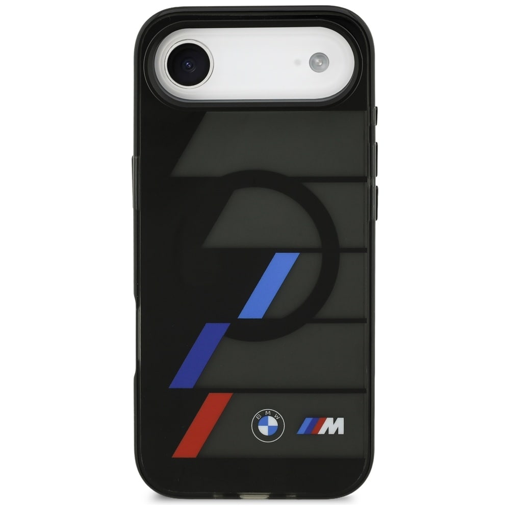 BMW M IML Metallknappar Trikolora linjer MagSafe-fodral för iPhone Air - Svart
