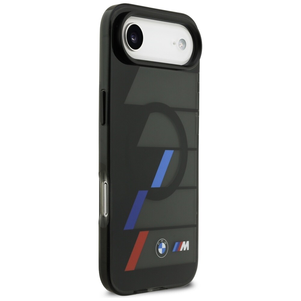 BMW M IML Metallknappar Trikolora linjer MagSafe-fodral för iPhone Air - Svart