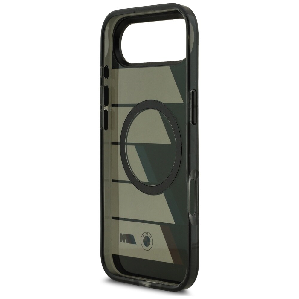 BMW M IML Metallknappar Trikolora linjer MagSafe-fodral för iPhone Air - Svart