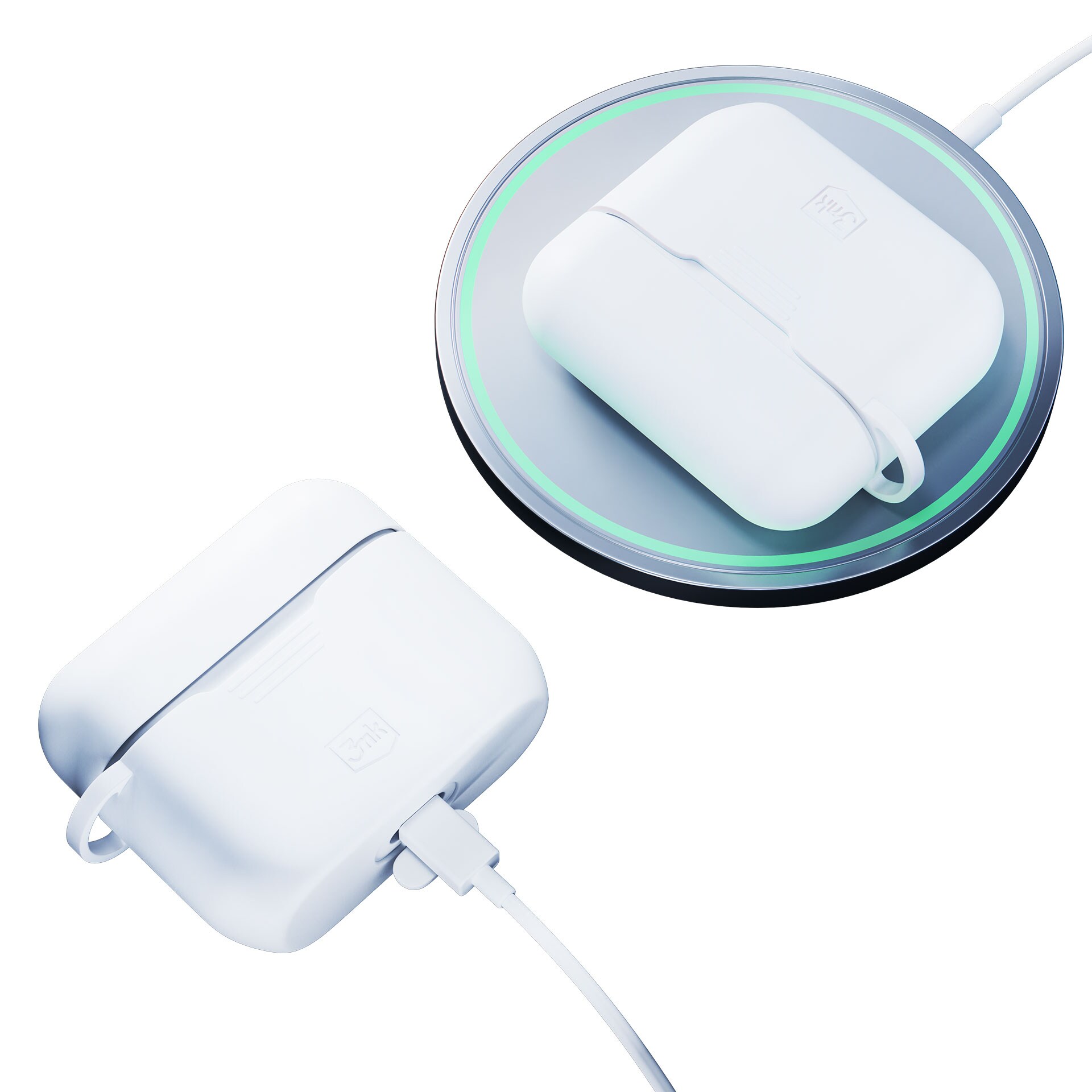 3mk AirPods-fodral i silikon för AirPods Pro 3 - Vit