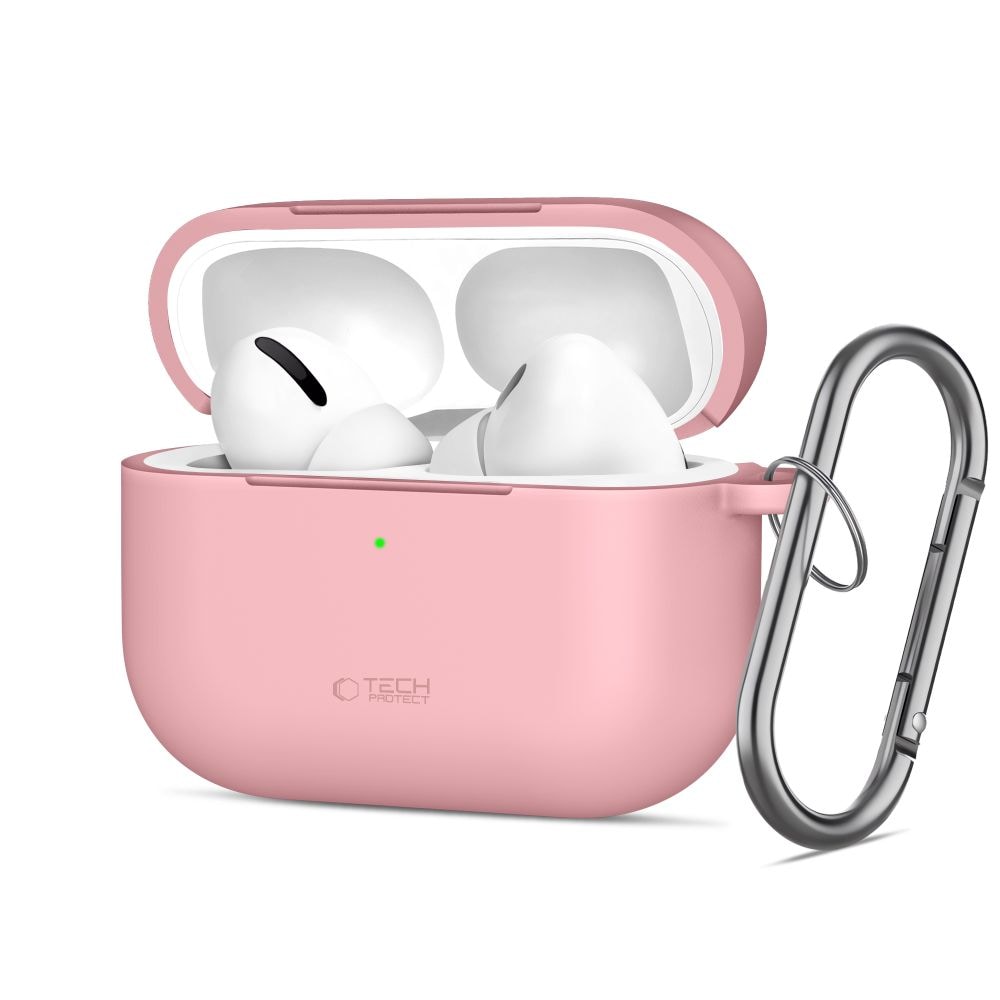 Tech-Protect silikonfodral med krok för AirPods Pro - Rosa
