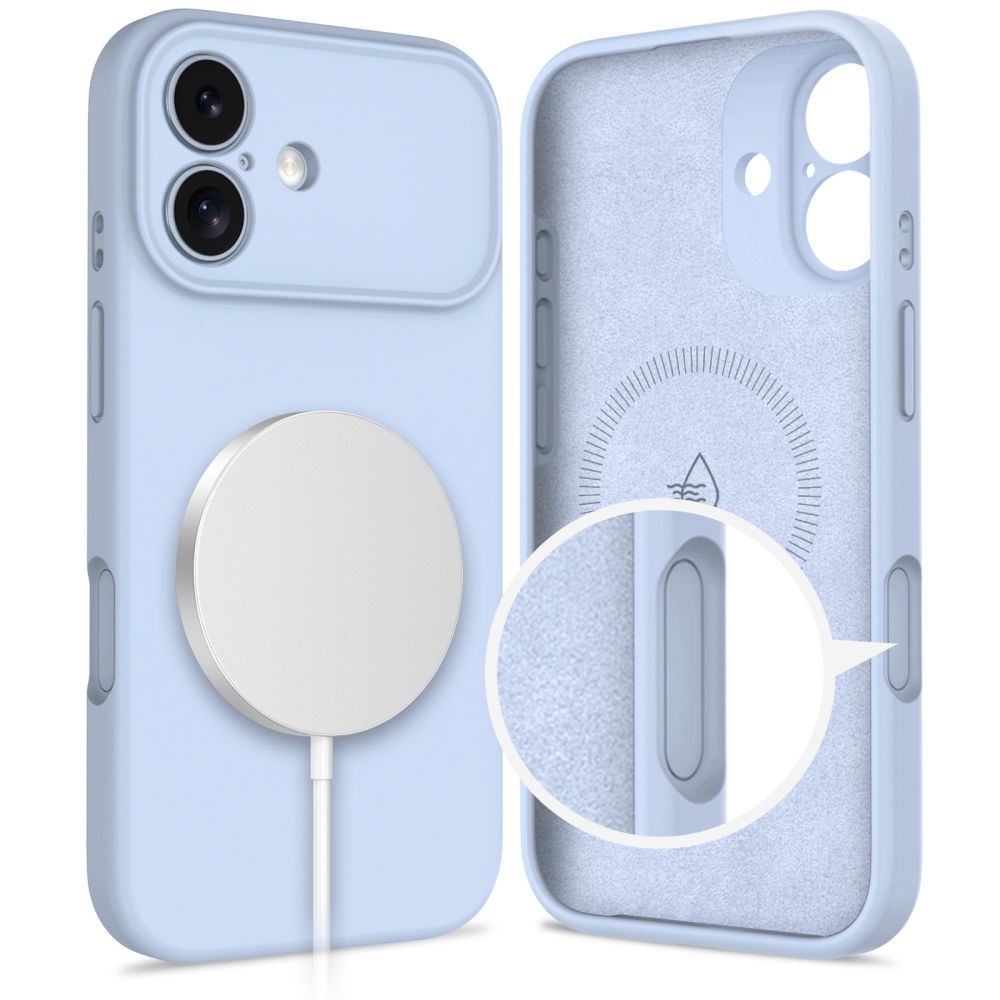 Tech-Protect MagSafe-fodral i silikon för iPhone 17 - Blå