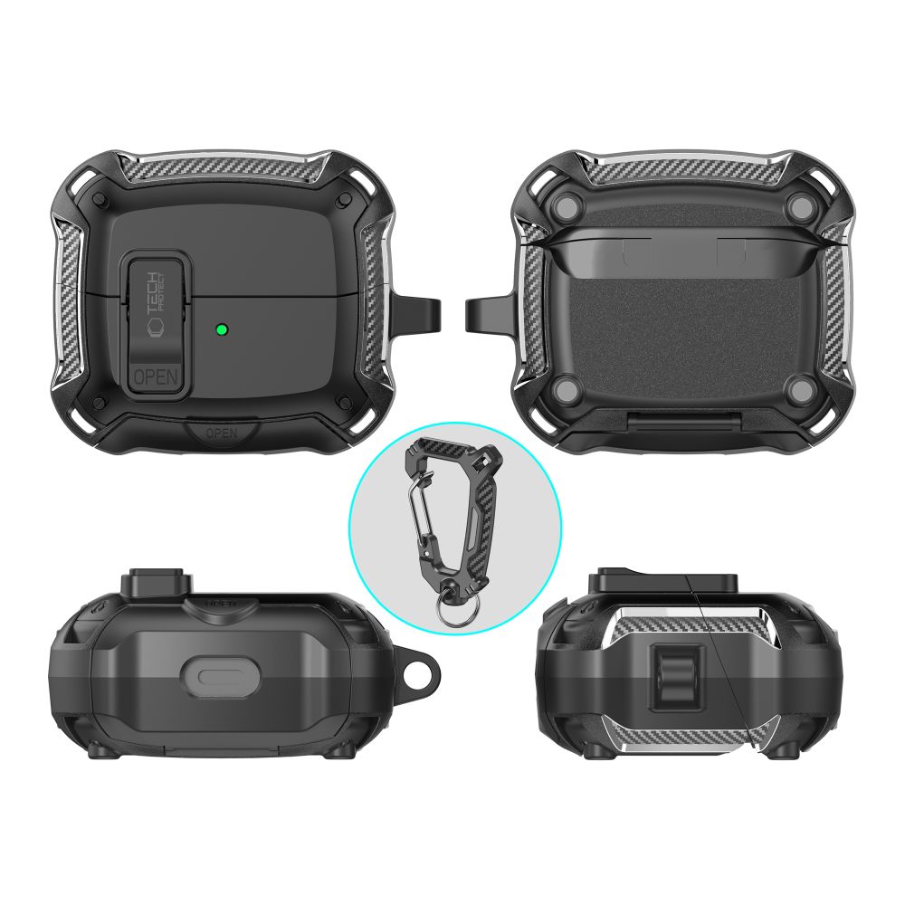 Tech-Protect silikonhakfodral för Samsung Galaxy Buds 3 / 3 FE / 3 Pro - Svart