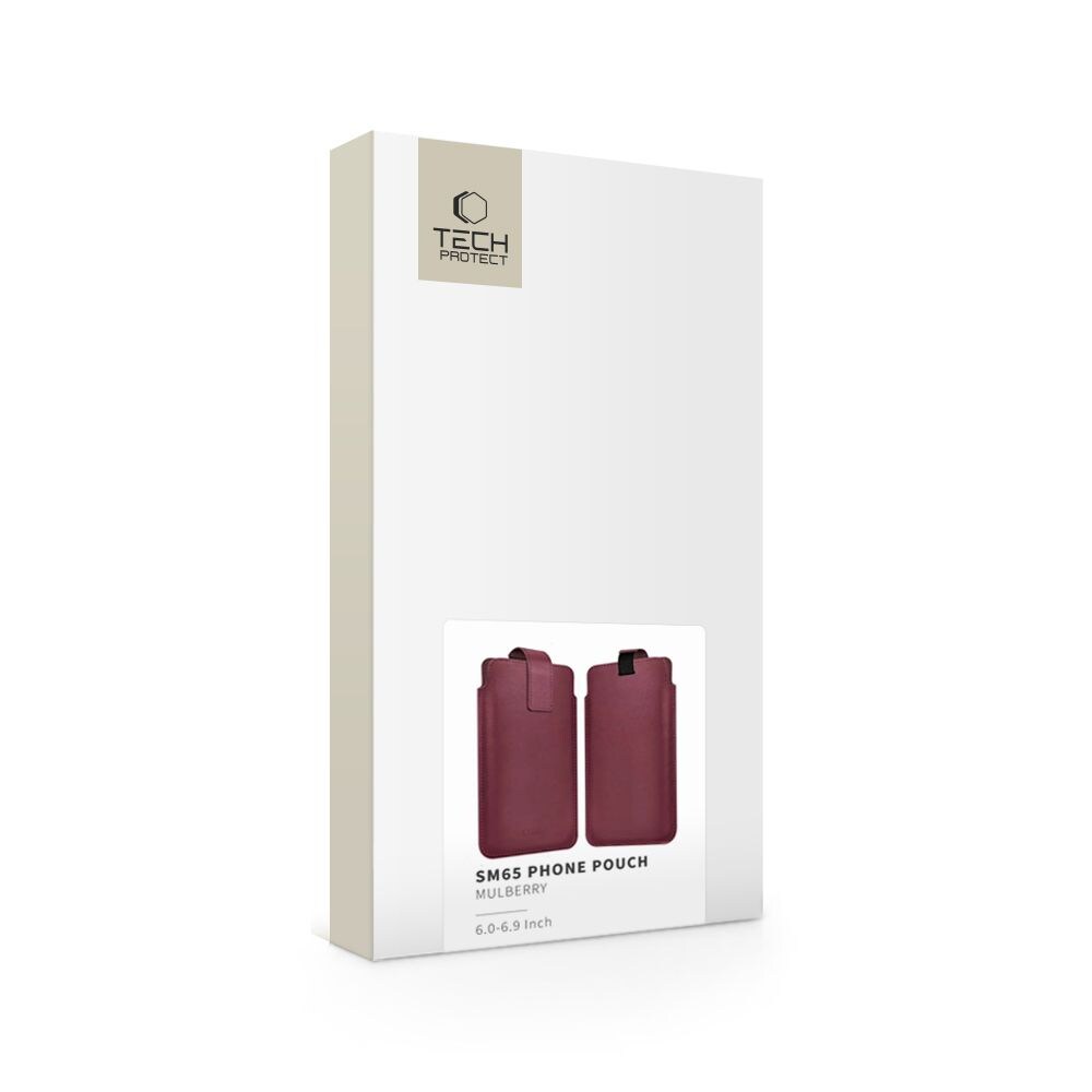 Tech-Protect SM65-etui til 6,0-6,9" smartphones - bordeaux