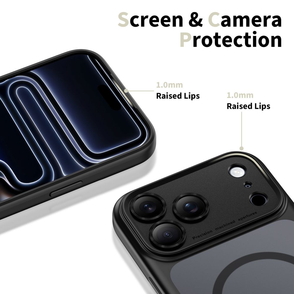 Tech-Protect Magpeak Magsafe CC-etui til iPhone 17 Pro - mat sort