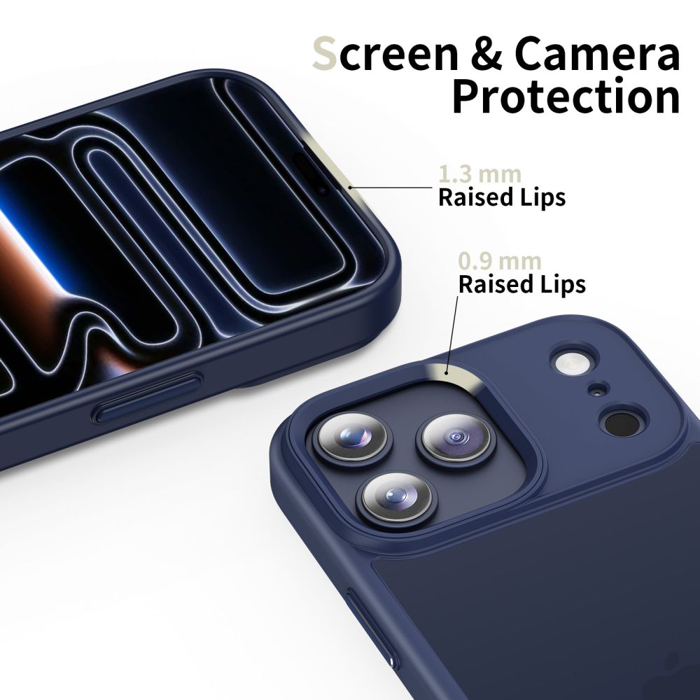 Tech-Protect MagMat-etui til iPhone 17 Pro - mat marineblå