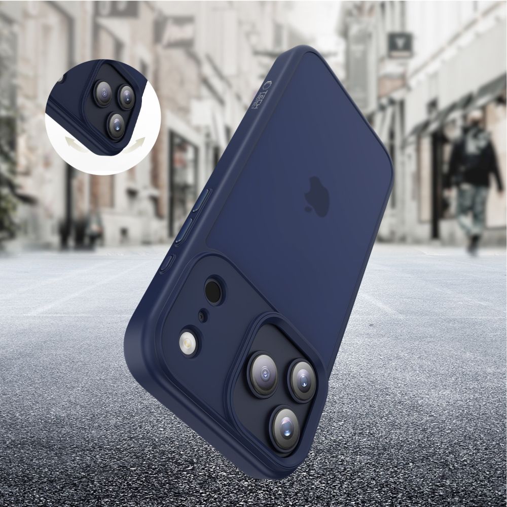 Tech-Protect MagMat-etui til iPhone 17 Pro - mat marineblå