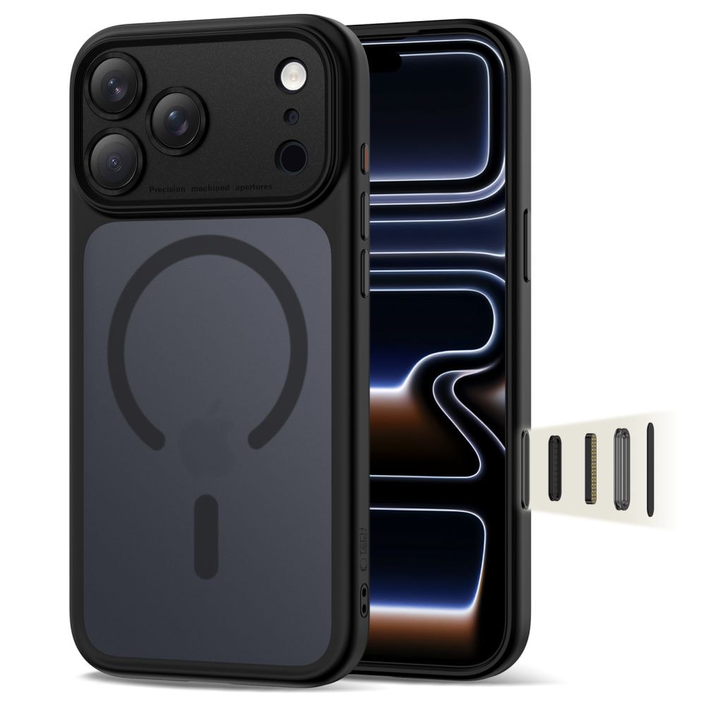 Tech-Protect Magpeak Magsafe CC-fodral för iPhone 17 Pro Max - matt svart