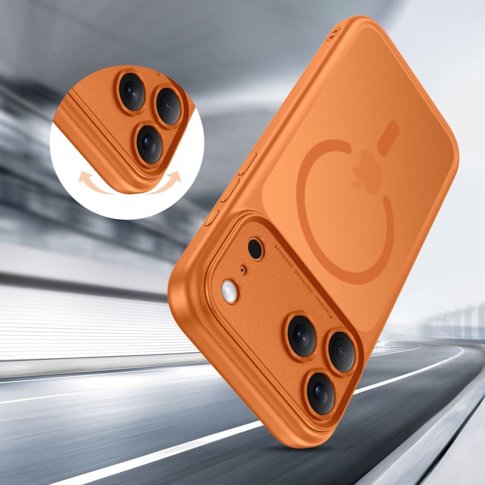 Tech-Protect Magpeak Magsafe CC-etui til iPhone 17 Pro Max - mat orange