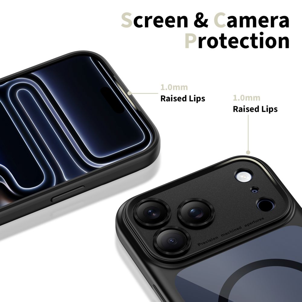 Tech-Protect Magpeak Magsafe CC-etui til iPhone 17 Pro Max - klar sort