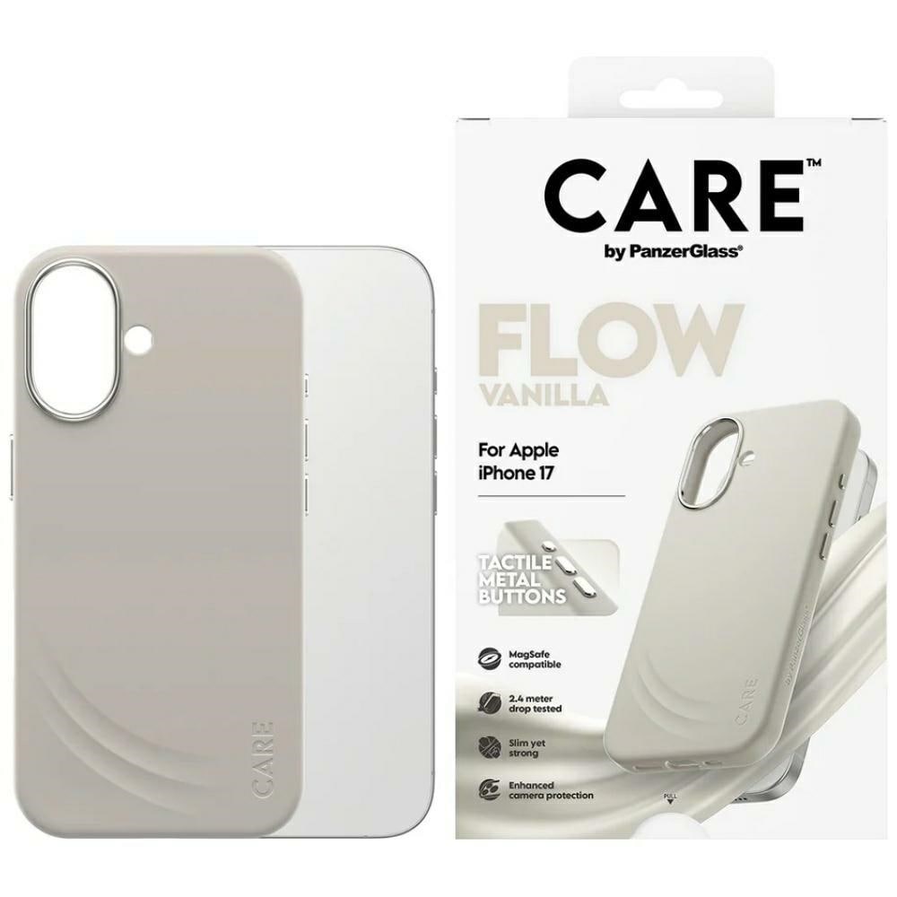CARE by PanzerGlass FLOW MagSafe-fodral för iPhone 17 - Beige