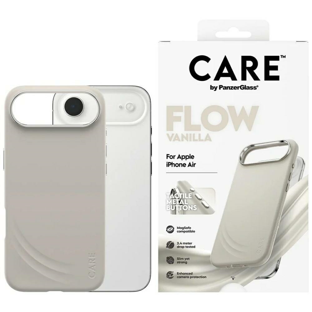 CARE by PanzerGlass FLOW MagSafe-fodral för iPhone Air - Beige