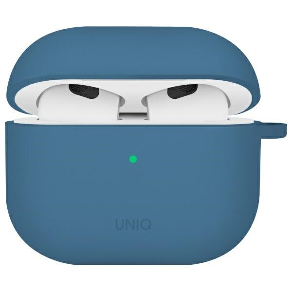 Uniq Nexo AirPods 4 + öronkrokar Silikonfodral - blå