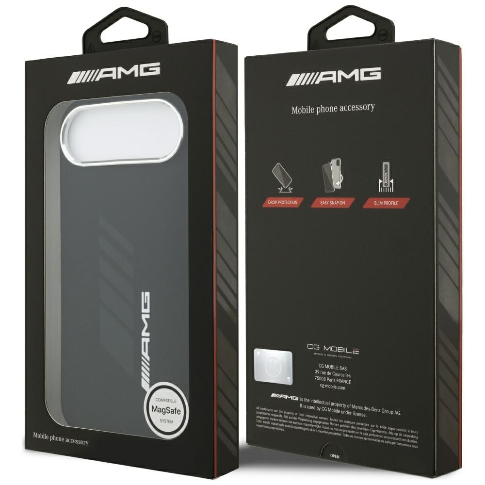 AMG Silicone Oversize Rhombs MagSafe-fodral för iPhone Air - Svart
