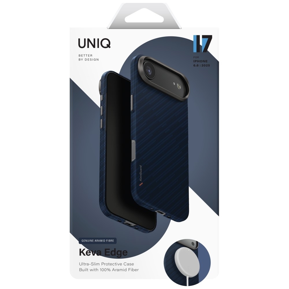 Uniq Keva EDGE Magclick laddningsfodral för iPhone Air - Blå