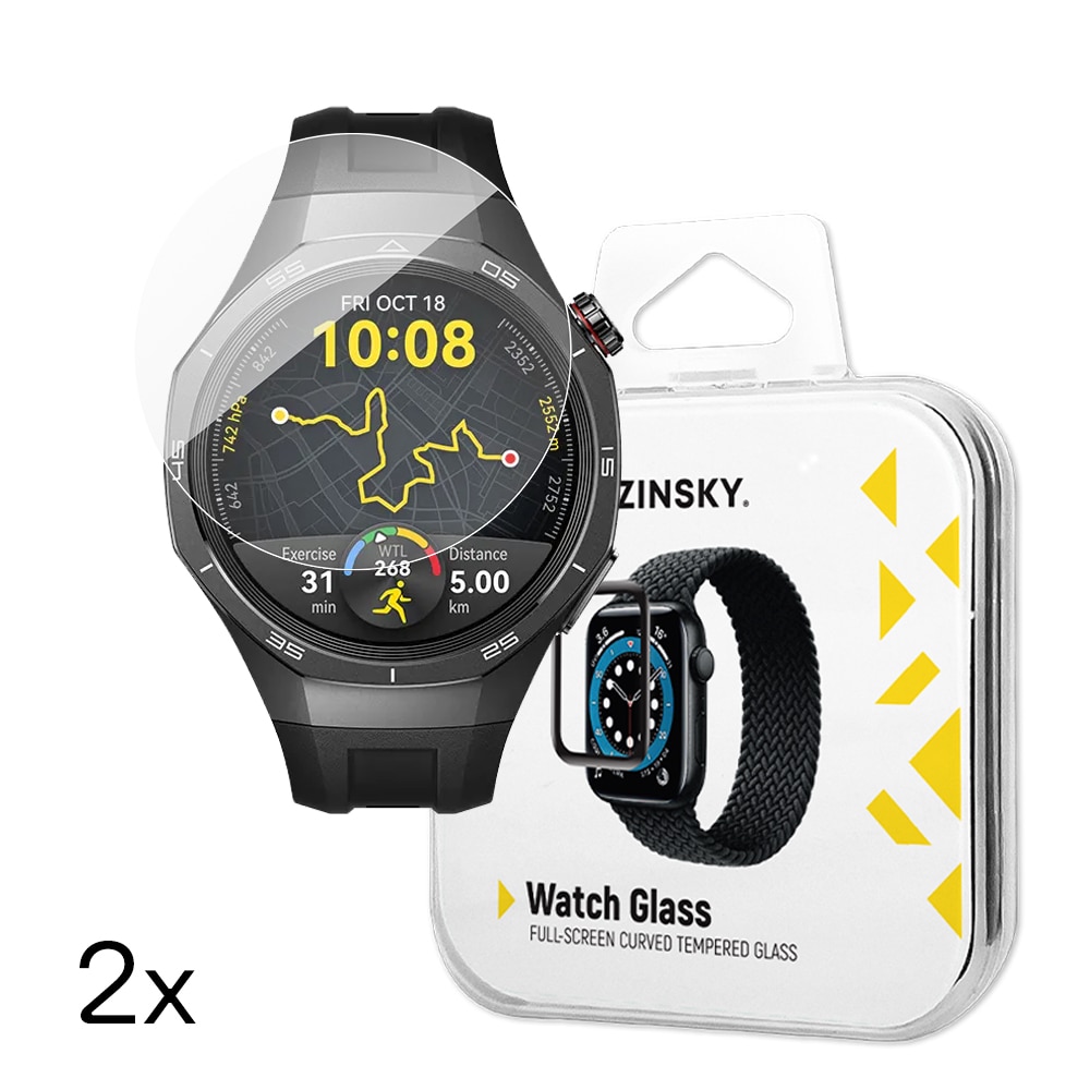 Wozinsky Härdat glas med full limning för Huawei Watch GT 5 / 4 / 3 (42mm, 2 st.)