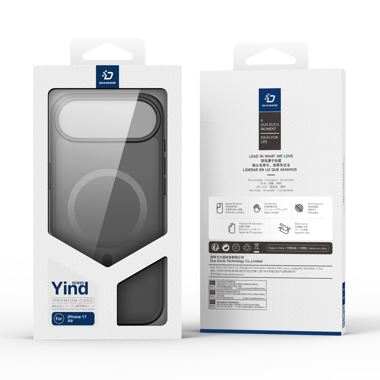 Dux Ducis Yind iPhone 17 Air Fodral Kompatibel med MagSafe - Svart