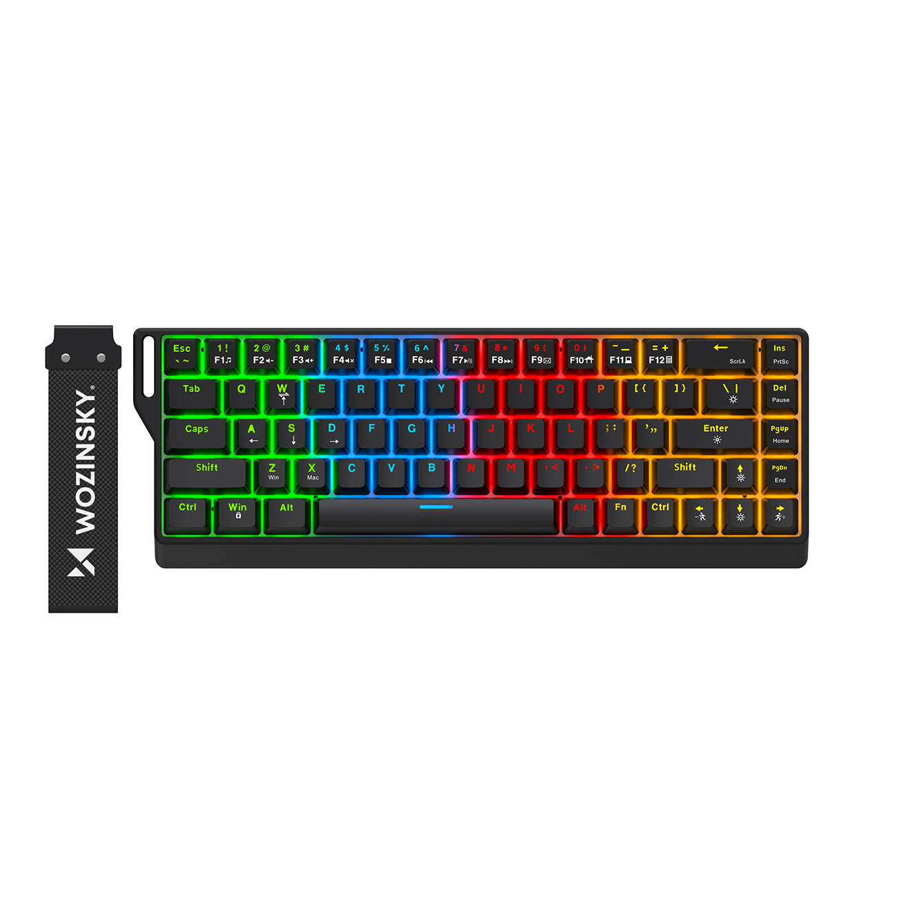 Wozinsky WKGP-1165 Mekaniskt tangentbord för spel med RGB-bakgrundsbelysning - Svart