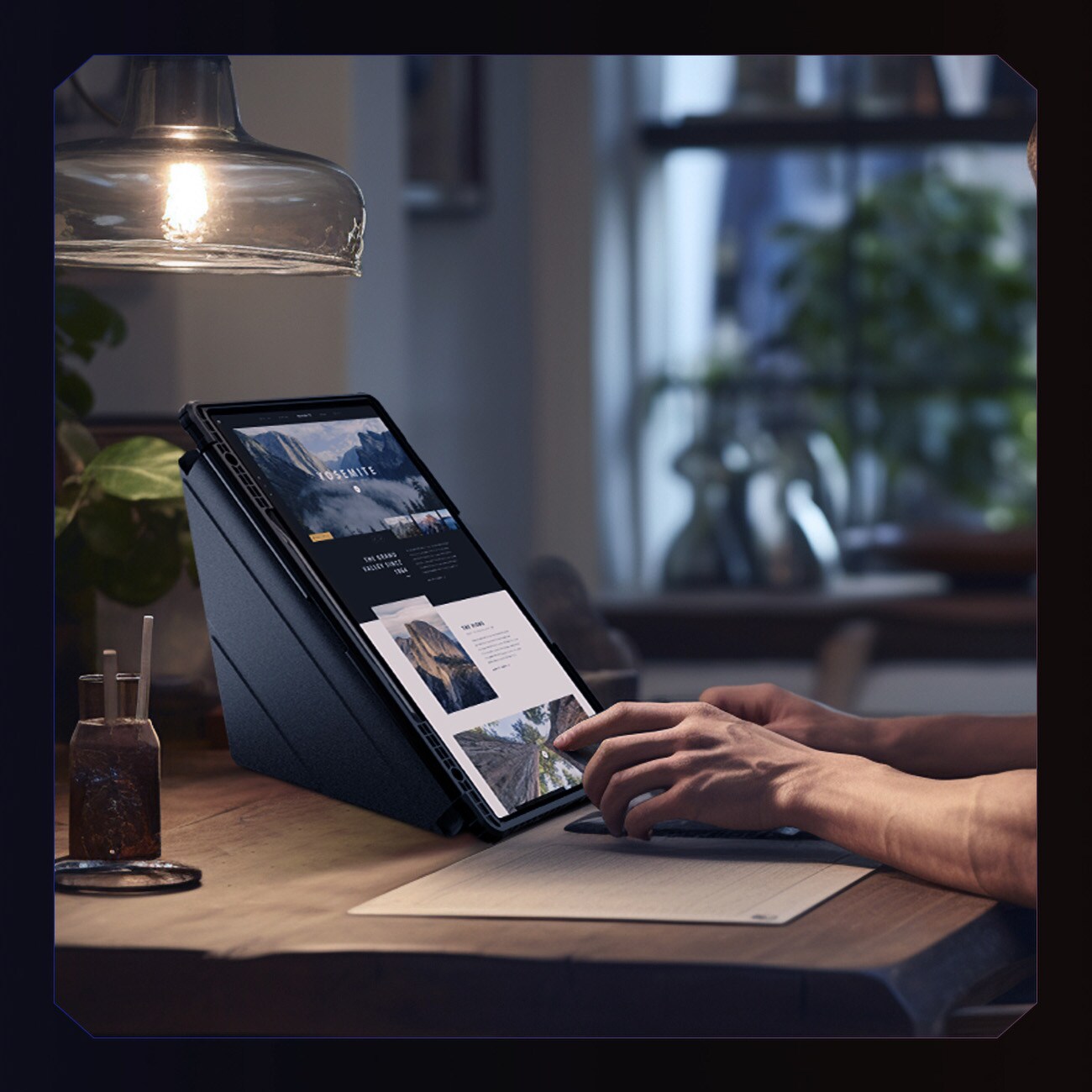 Nillkin Bumper Leather Case Pro-fodral för Samsung Galaxy Tab S9+ - svart
