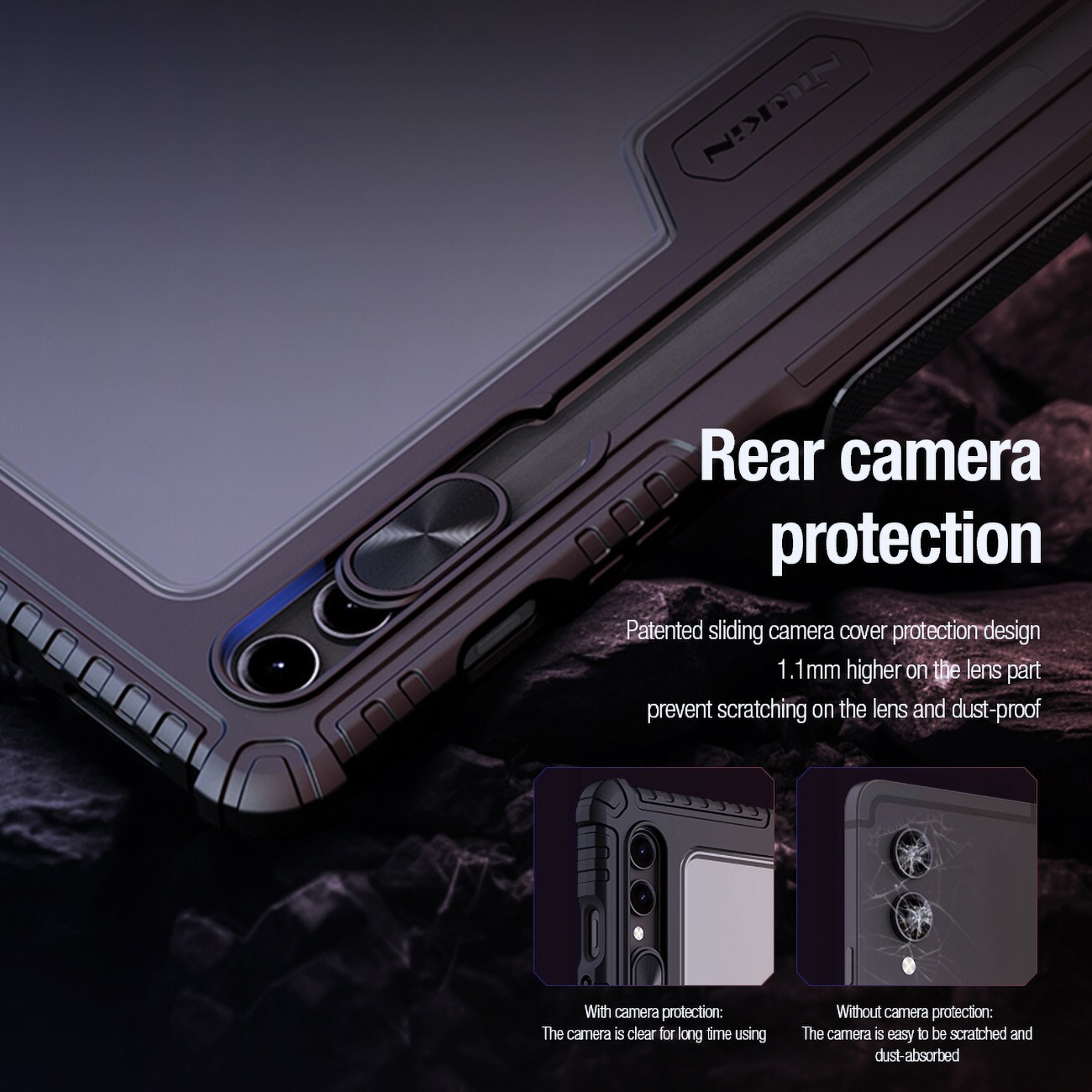 Nillkin Bumper Leather Case Pro-fodral för Samsung Galaxy Tab S9+ - svart