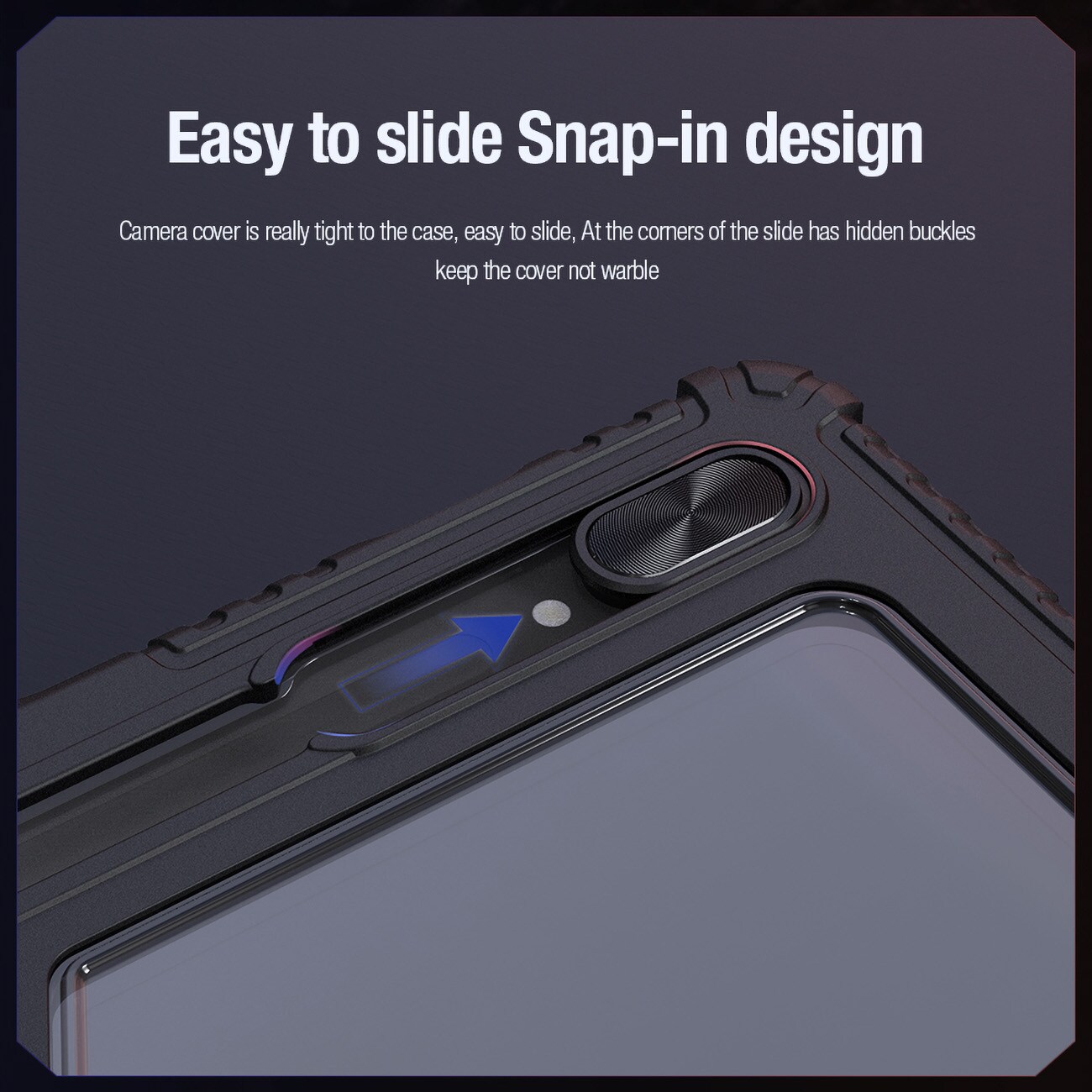 Nillkin Bumper Leather Case Pro-fodral för Samsung Galaxy Tab S9+ - svart