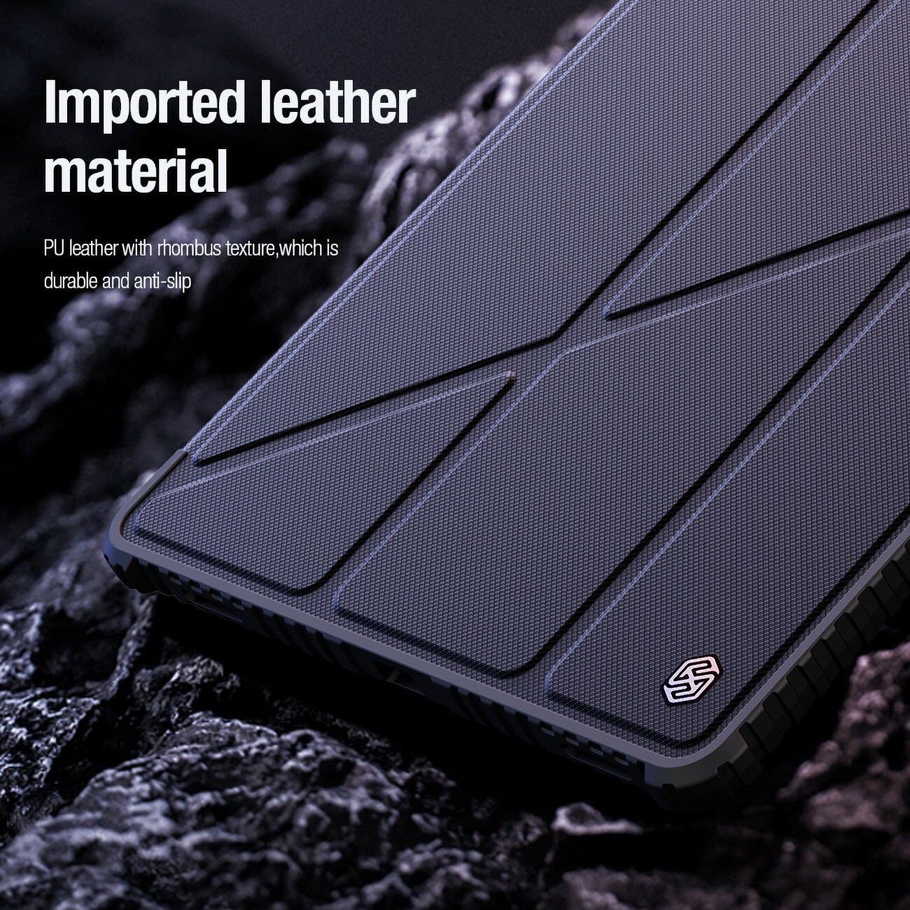Nillkin Bumper Leather Case Pro-fodral för Samsung Galaxy Tab S9+ - svart