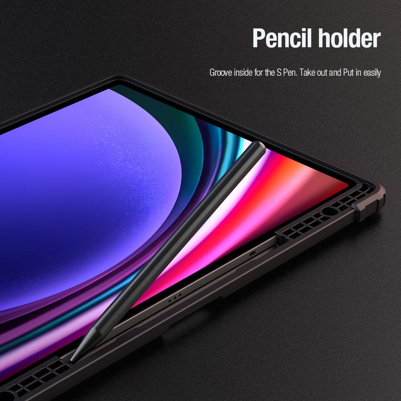 Nillkin Bumper Leather Case Pro-fodral för Samsung Galaxy Tab S9+ - svart