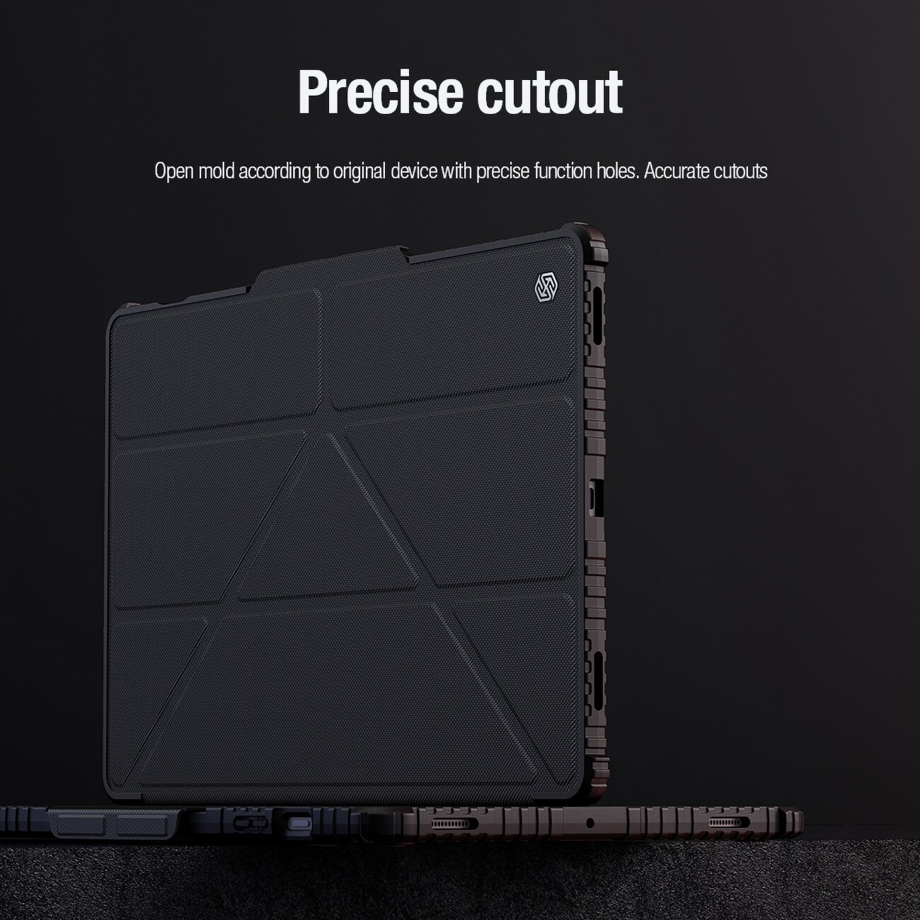 Nillkin Bumper Leather Case Pro-fodral för Samsung Galaxy Tab S9+ - svart