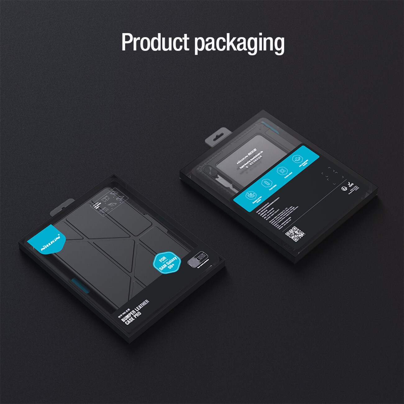 Nillkin Bumper Leather Case Pro-fodral för Samsung Galaxy Tab S9+ - svart