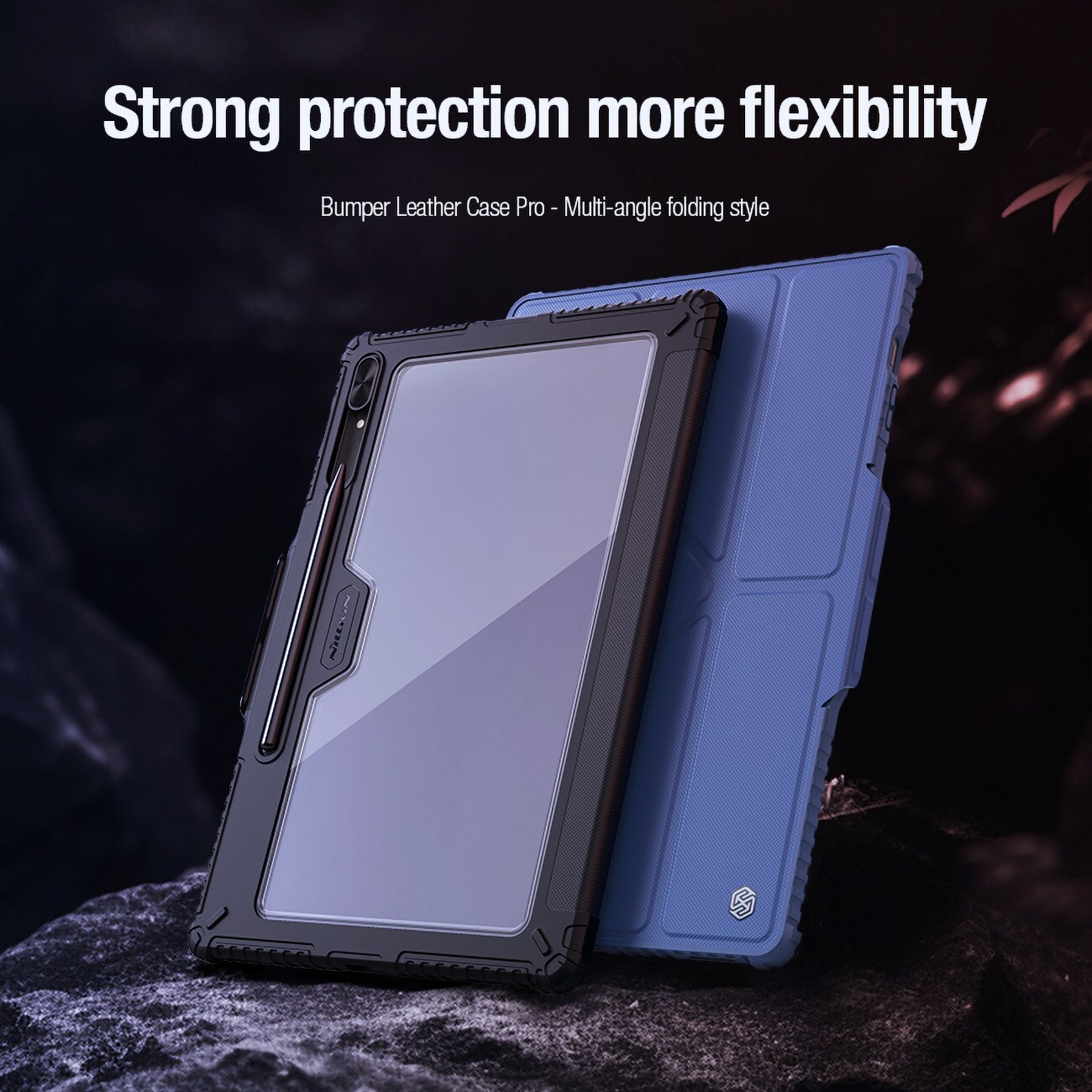 Nillkin Bumper Leather Case Pro-fodral för Samsung Galaxy Tab S9+ - svart
