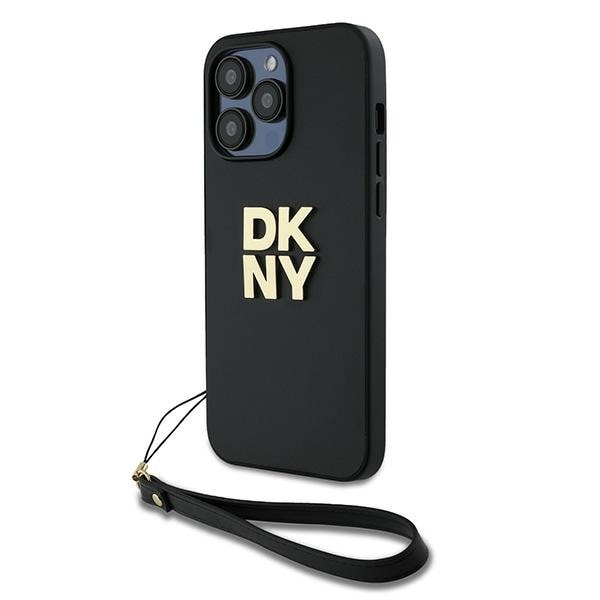 DKNY handledsrem Stock Logo fodral för iPhone 14 Pro - svart