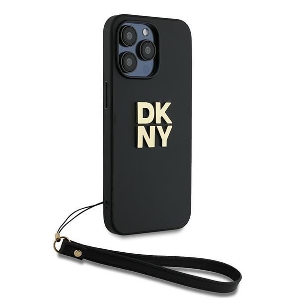 DKNY handledsrem Stock Logo fodral för iPhone 14 Pro - svart