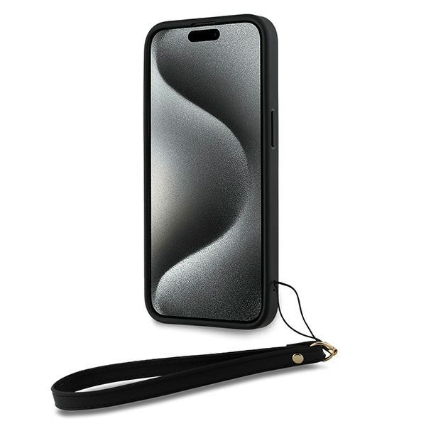 DKNY handledsrem Stock Logo fodral för iPhone 14 Pro - svart