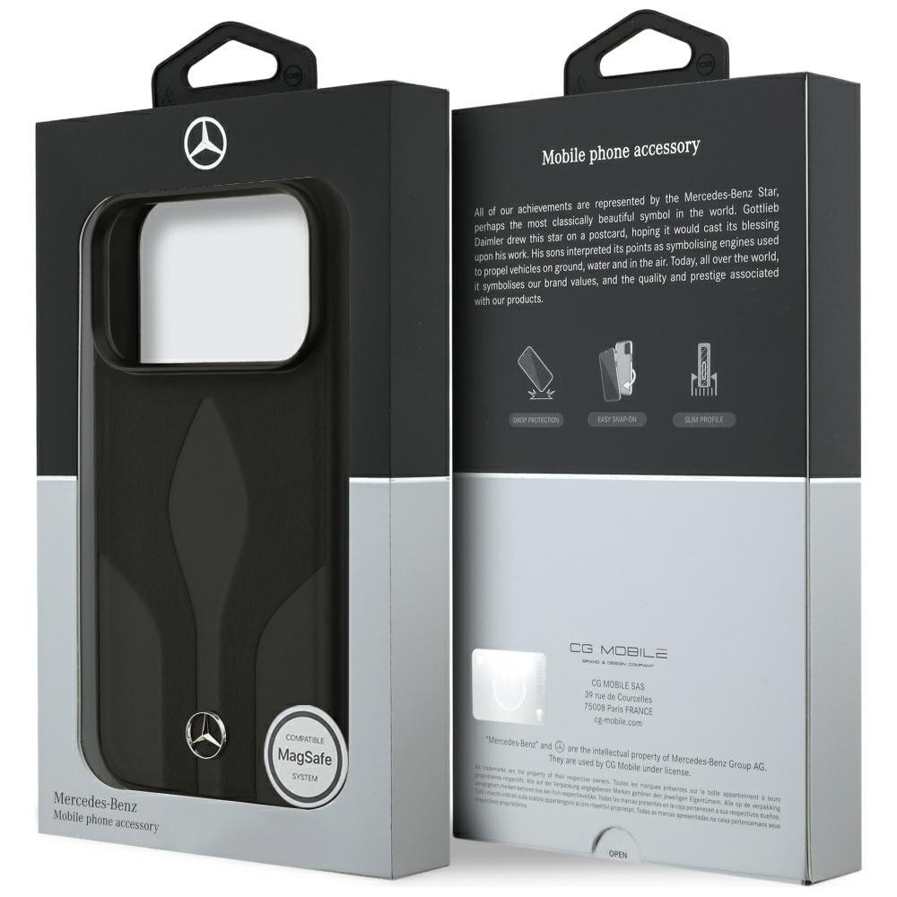 Mercedes The Move MagSafe-etui i læder til iPhone 17 Pro - Sort