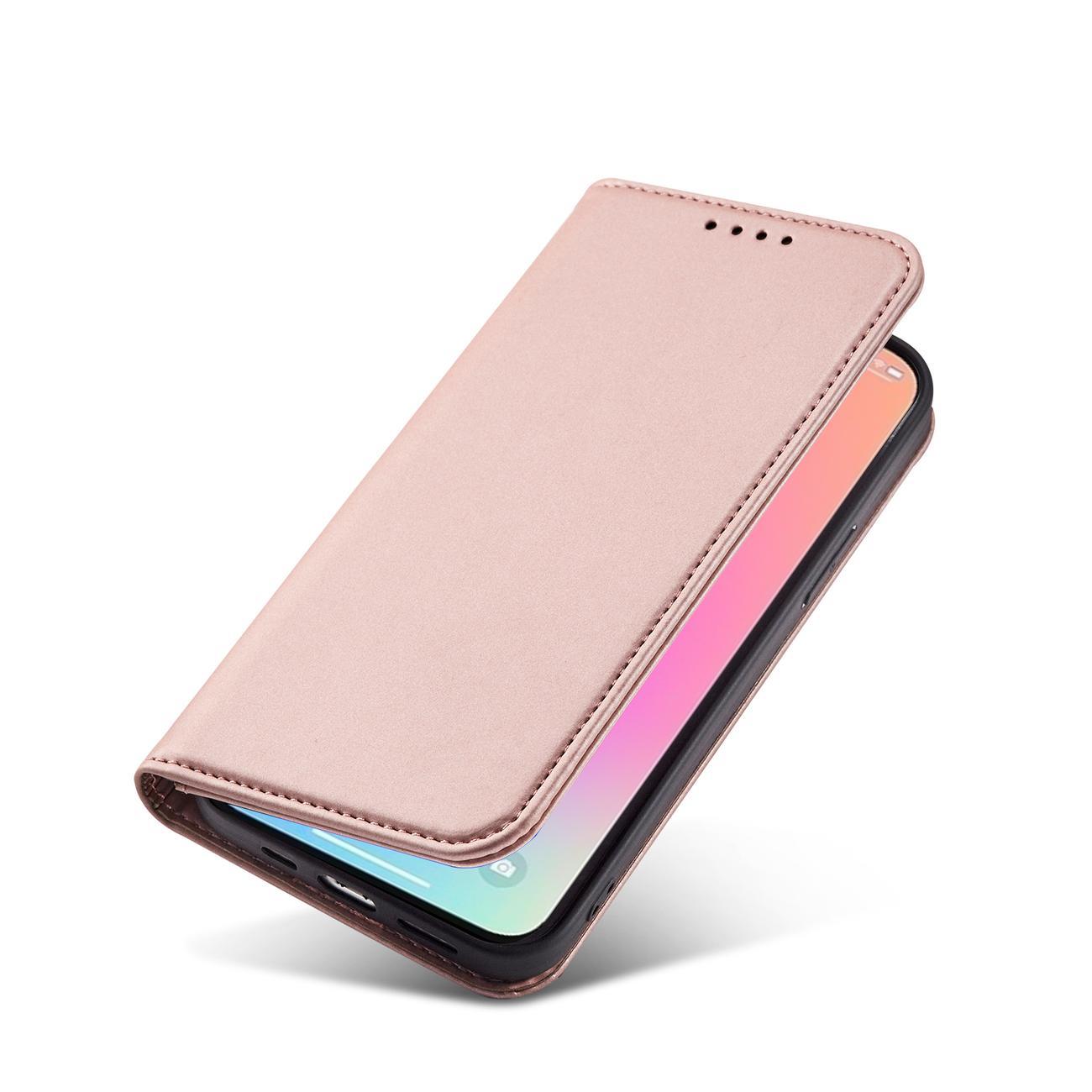 Magnet Kortfodral fodral för iPhone 14 Pro Max flip cover plånbok stativ rosa