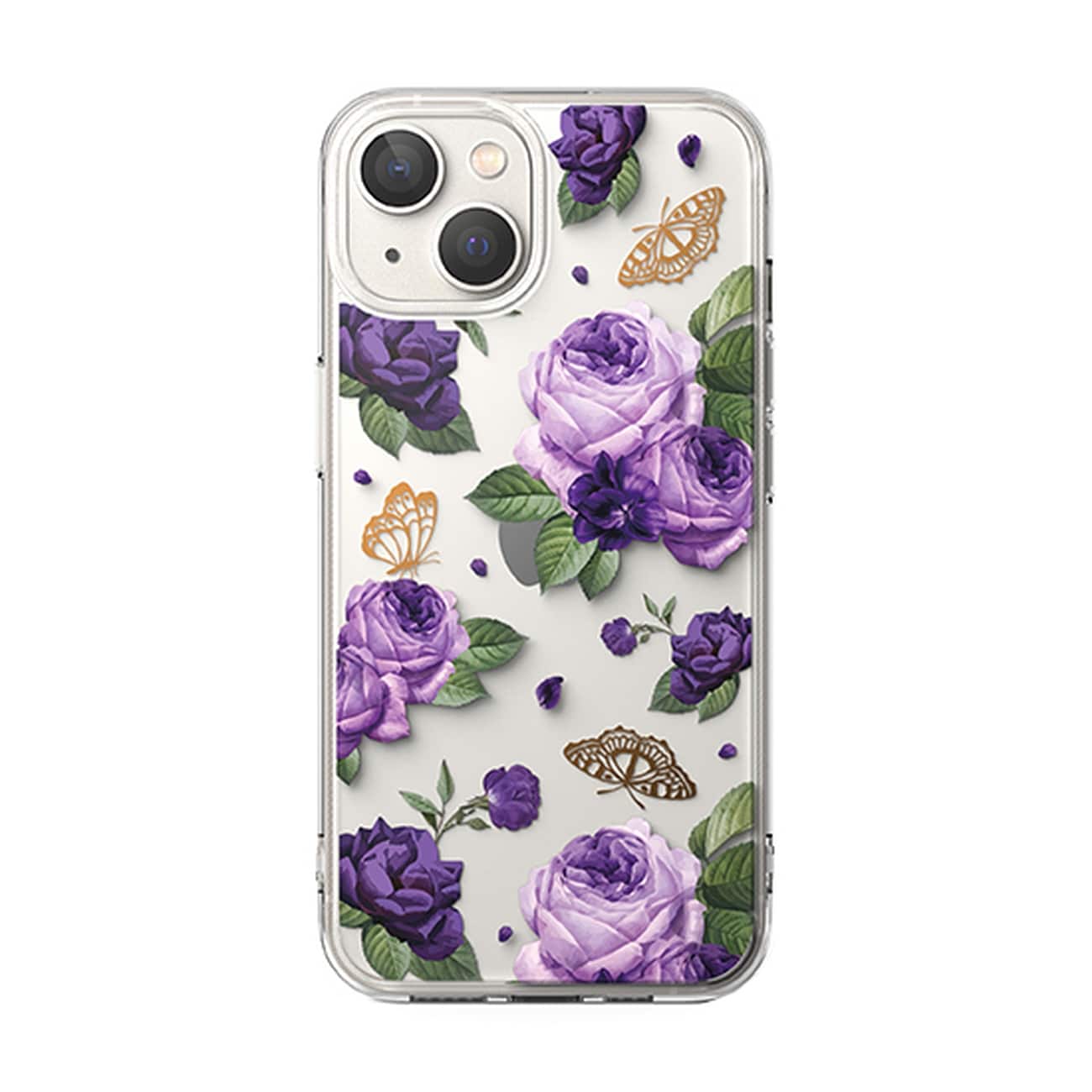 Ringke Fusion Design Pansarfodral med gelram för iPhone 14 Plus transparent (Purple rose) (FD637E29)