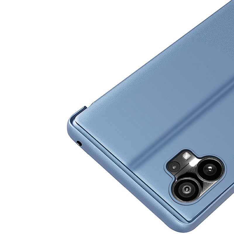 Clear View Case-etui til Nothing Telefon 1 flip-etui sort