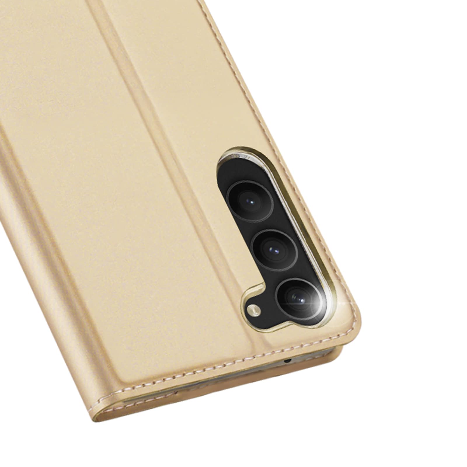 Dux Ducis Skin Pro-etui til Samsung Galaxy S23+ Flip Card Wallet Stand Gold