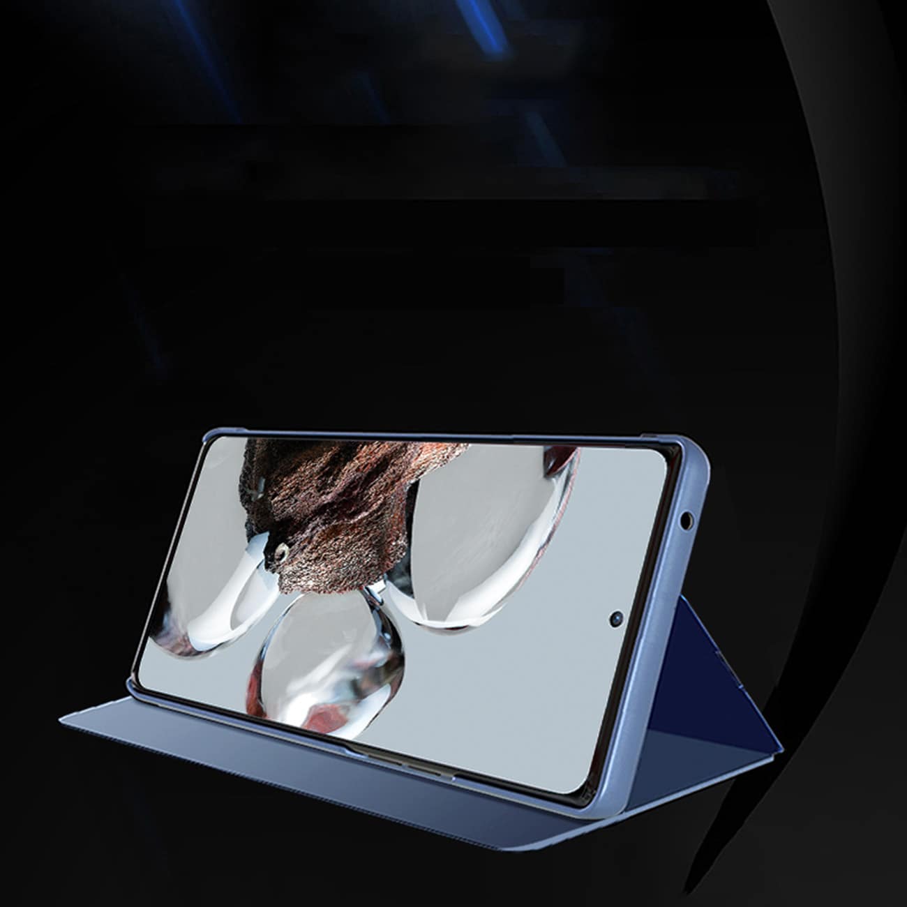 Clear View Case-etui til Xiaomi 12T Pro / Xiaomi 12T flip cover sort