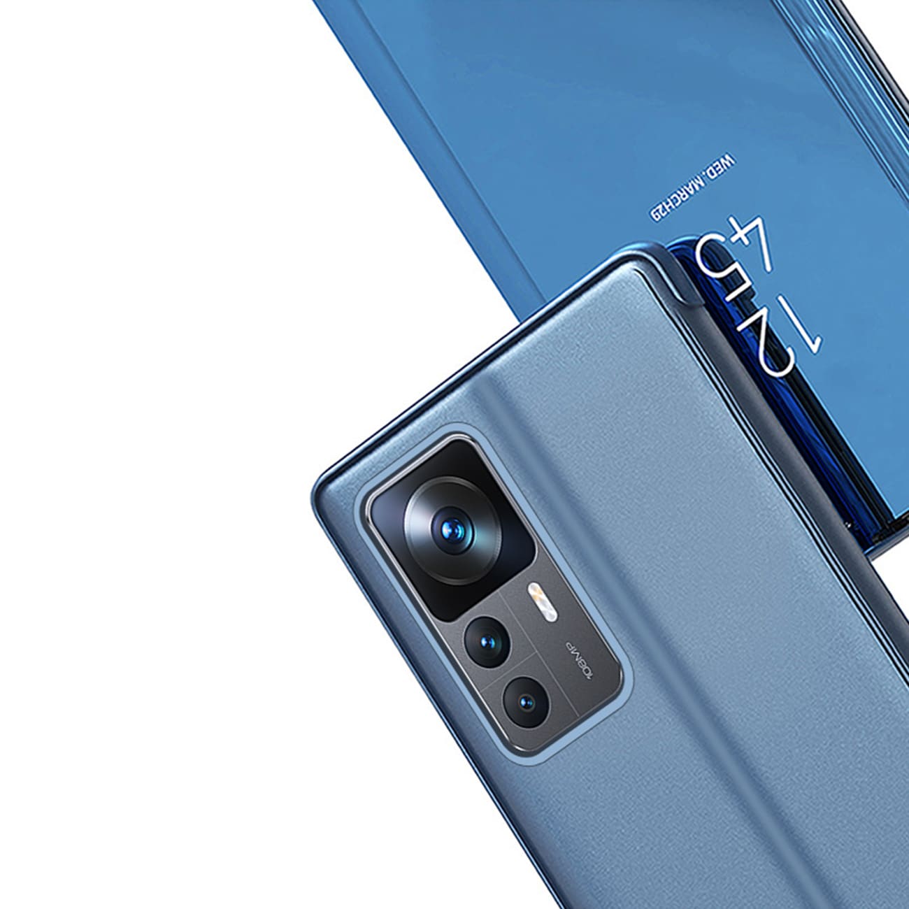 Clear View Case-etui til Xiaomi 12T Pro / Xiaomi 12T flip cover sort