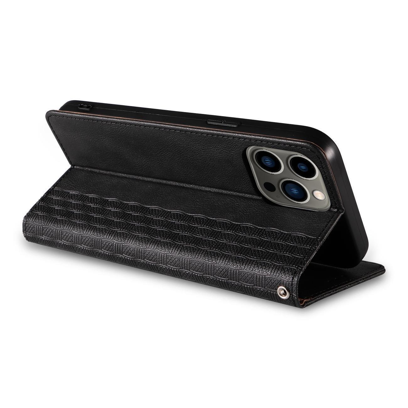 Magnet Rem-etui til Samsung Galaxy S23+ Flip Wallet Mini Lanyard Stand Sort