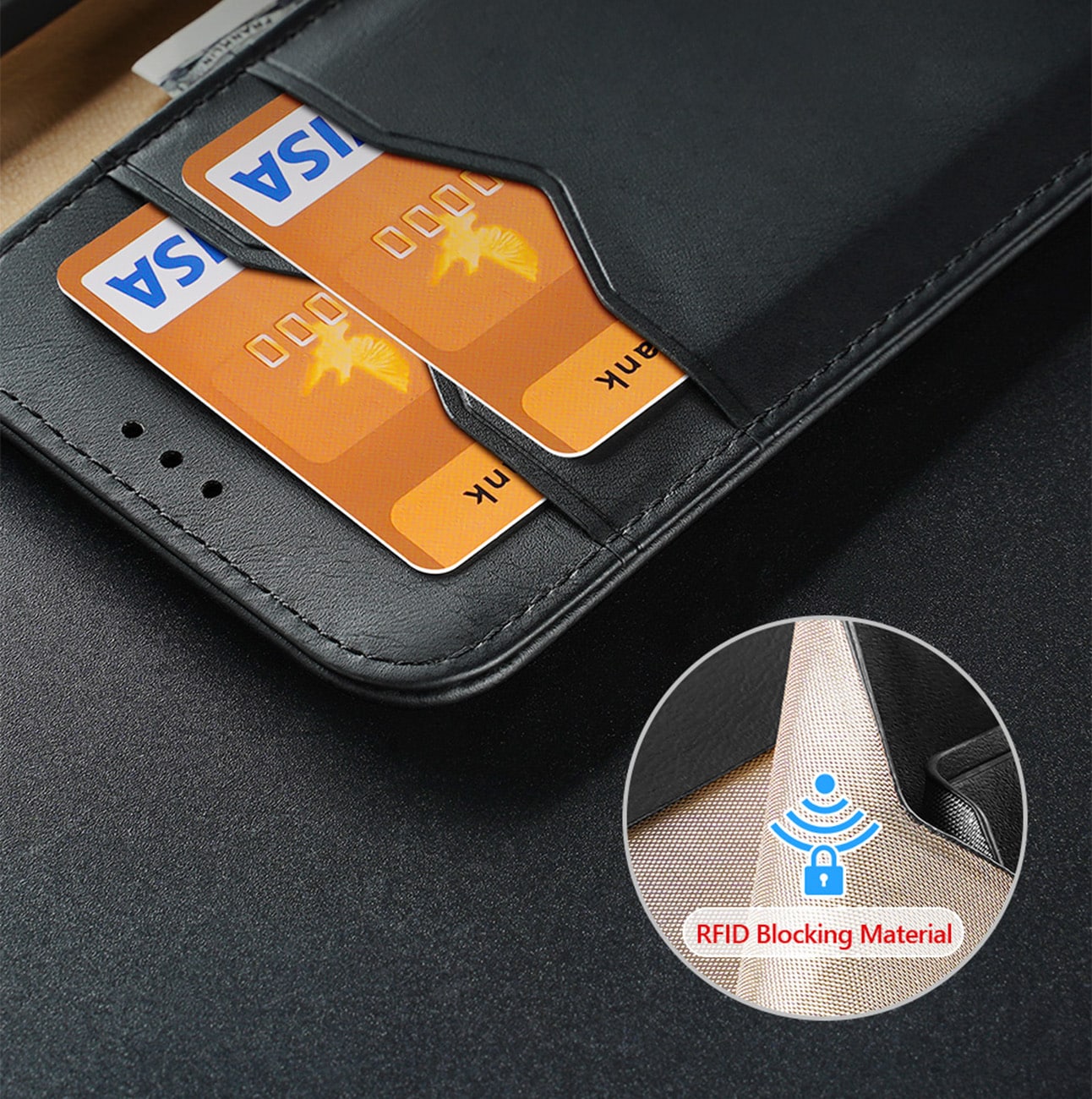 Dux Ducis Hivo etui Samsung Galaxy S23+ flip cover wallet stand RFID blocking red