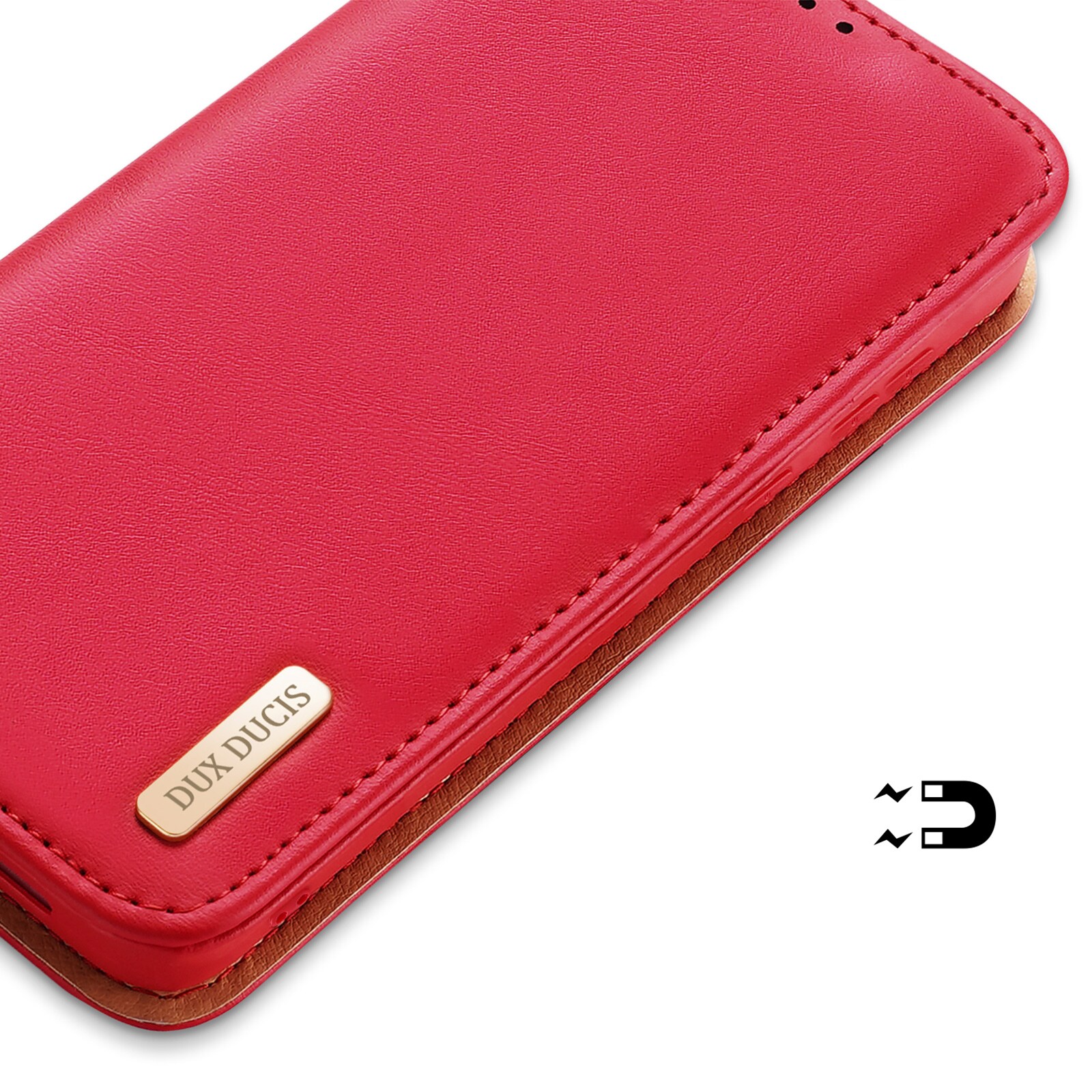 Dux Ducis Hivo etui Samsung Galaxy S23+ flip cover wallet stand RFID blocking red