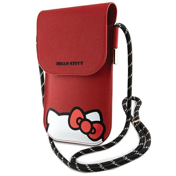 Hello Kitty Leather Hiding Kitty Cord väska - röd
