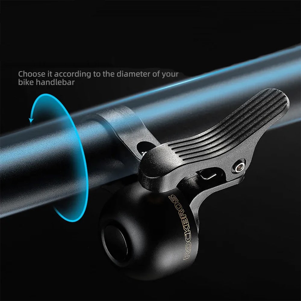 Rockbros 34210007002 cykelklocka för höger sida av styret - svart